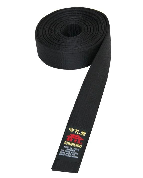 Cintura nera SHUREIDO in RASO SATINATO made in JAPAN