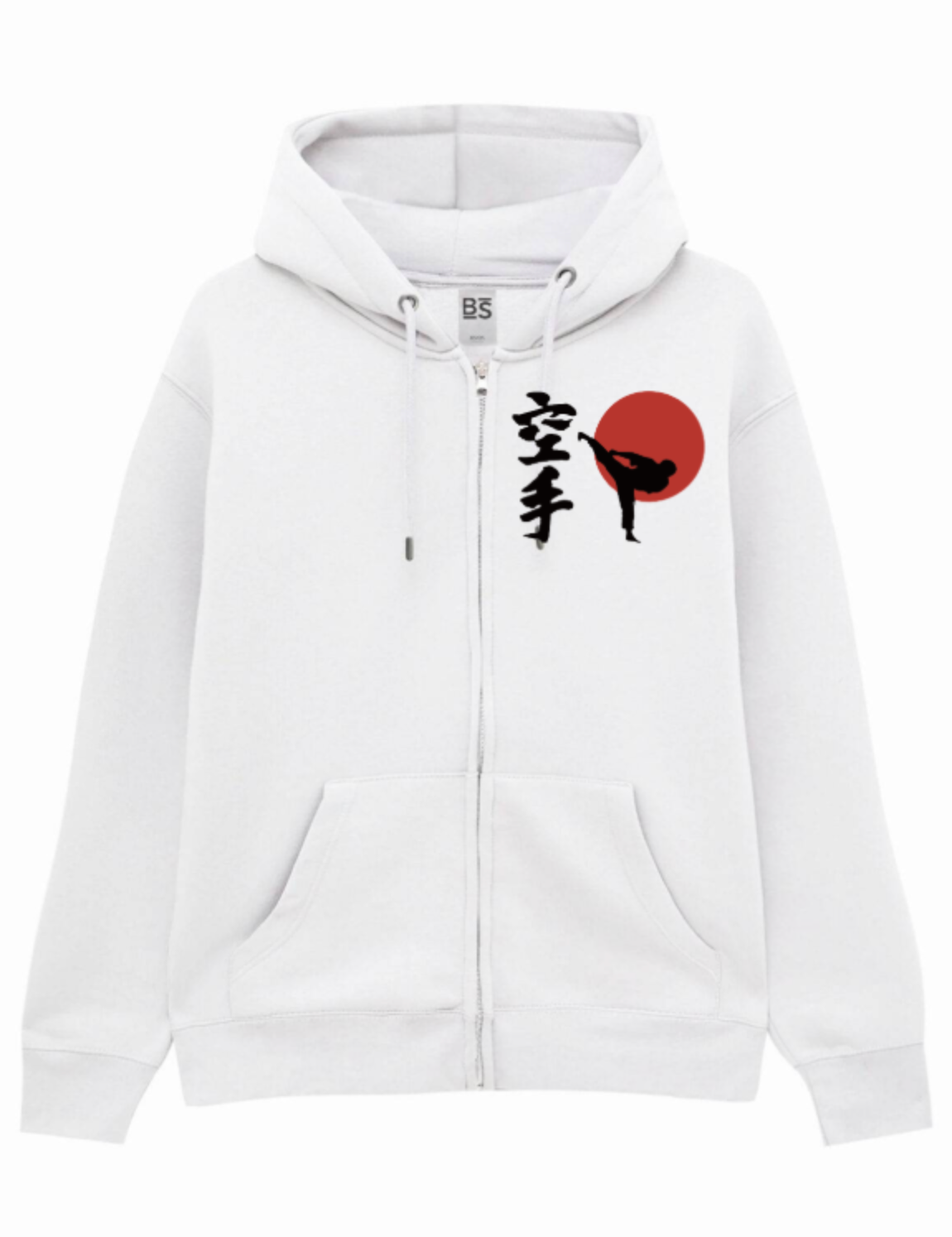 Felpe con cappuccio e zip con stampa KARATE
