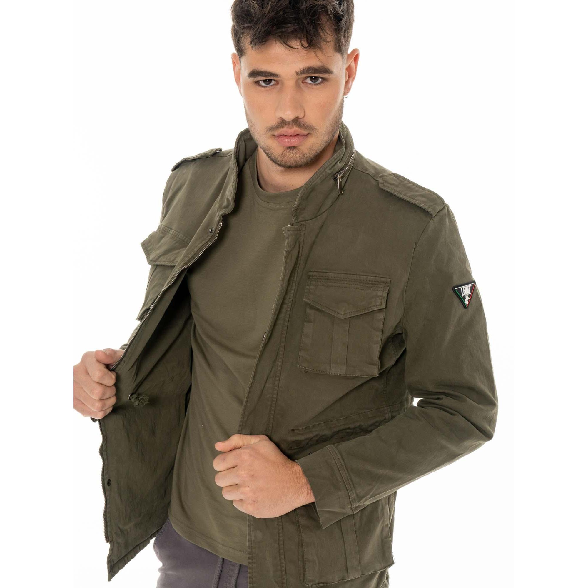 Giacca uomo militare Leone OLD WASH